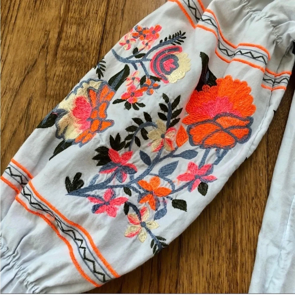 Free people fleur du jour embroidered dress sz xs - Picture 10 of 11